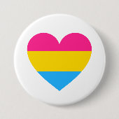 Pansexual Pride Heart Ronde Button 7,6 Cm (Voorkant)