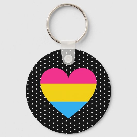 Pansexual Pride Heart Sleutelhanger (Voorkant)