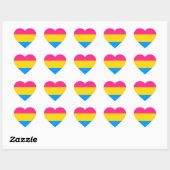 Pansexual Pride Heart Stickers (Vel)