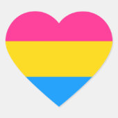 Pansexual Pride Heart Stickers (Voorkant)