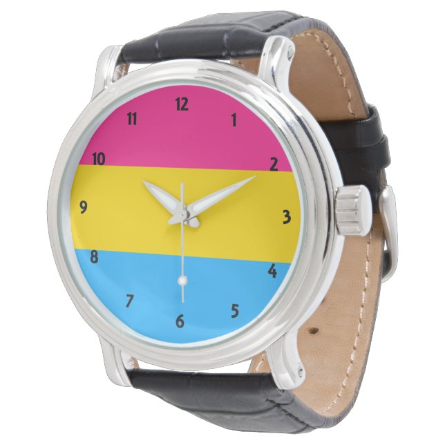Pansexual Pride Horloge (Gekanteld)