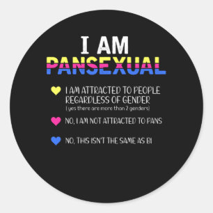 Pansexual Pride LGBT Gelijke rechten Ronde Sticker