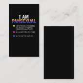 Pansexual Pride LGBT Gelijke rechten Visitekaartje (Voorkant / Achterkant)