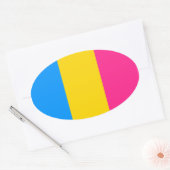 Pansexual Pride Ovale Sticker (Envelop)