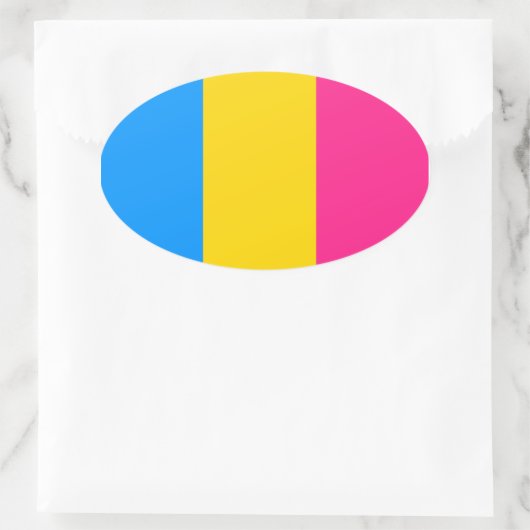 Pansexual Pride Ovale Sticker (Tas)