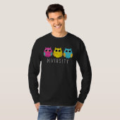 Pansexual Pride Owl Pan LGBTQ T-shirt (Voorkant volledig)