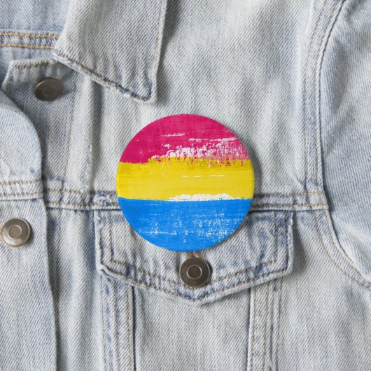 Pansexual Pride Paint Ronde Button 7,6 Cm (In situ)