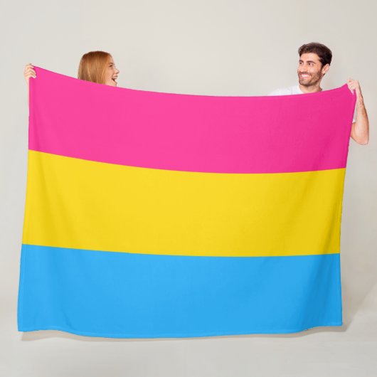 Pansexual Pride (Pan Flag) Fleece Deken (In situ)