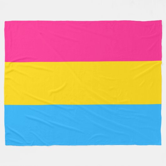 Pansexual Pride (Pan Flag) Fleece Deken (Voorkant (Horizontaal))