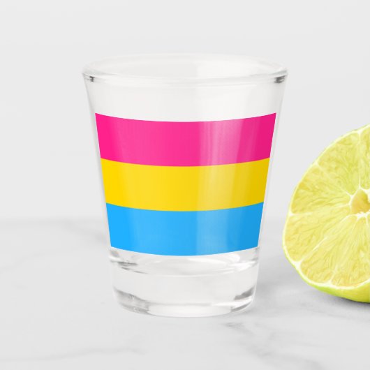 Pansexual Pride (Pan Flag) Shot Glas (Voorkant)