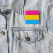Pansexual Pride (Pan Flag) Vierkante Button 5,1 Cm (In situ)