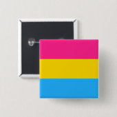 Pansexual Pride (Pan Flag) Vierkante Button 5,1 Cm (Voorkant /achterkant)