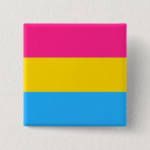 Pansexual Pride (Pan Flag) Vierkante Button 5,1 Cm