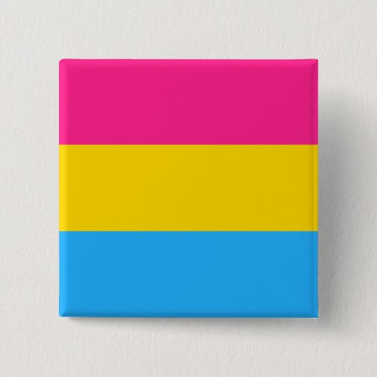 Pansexual Pride (Pan Flag) Vierkante Button 5,1 Cm (Voorkant)