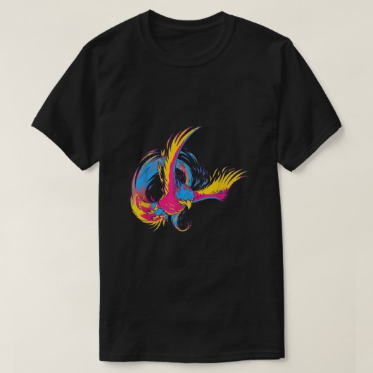 Pansexual Pride Phoenix Design Colors of PANSEXUAL T-shirt (Design voorkant)