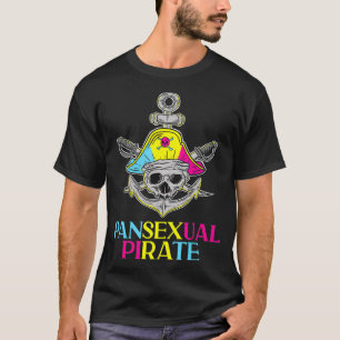 Pansexual Pride Pirate LGBTQ Montage Pans Vlag Kle T-shirt