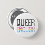 Pansexual Pride - Queer Genoeg Button (Voorkant /achterkant)
