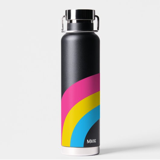 Pansexual Pride Rainbow Flag Cool Personated Waterfles (Achterkant)