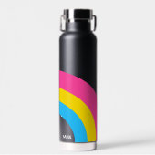 Pansexual Pride Rainbow Flag Cool Personated Waterfles (Voorkant)