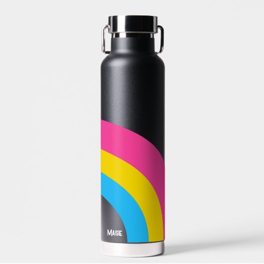 Pansexual Pride Rainbow Flag Cool Personated Waterfles (Voorkant)