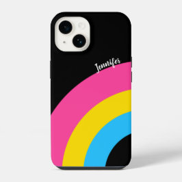 Pansexual Pride Rainbow Flag  gepersonaliseerd iPhone 14 Hoesje