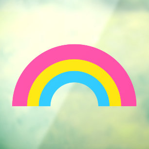 Pansexual Pride Rainbow Flag gepersonaliseerd Raamsticker