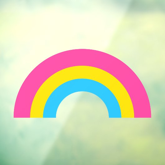 Pansexual Pride Rainbow Flag gepersonaliseerd Raamsticker (Vel 3)