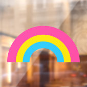 Pansexual Pride Rainbow Flag gepersonaliseerd Raamsticker (Vel 2)