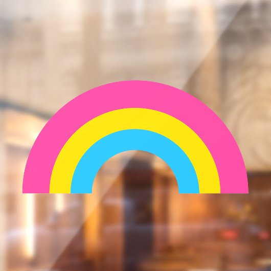 Pansexual Pride Rainbow Flag gepersonaliseerd Raamsticker (Vel 2)