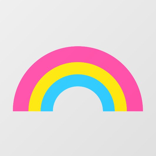 Pansexual Pride Rainbow Flag gepersonaliseerd Raamsticker (Vel)