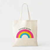 Pansexual Pride Rainbow Flag Monogram Canvas tas (Voorkant)