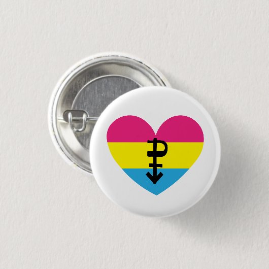 Pansexual Pride Ronde Button 3,2 Cm (Voorkant /achterkant)
