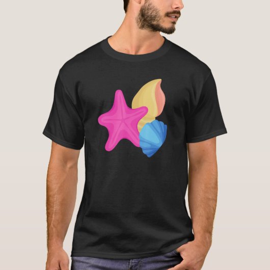 Pansexual Pride Seashells LGBTQ Pan Flag LGBTQIA+ T-shirt (Voorkant)
