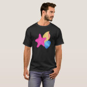 Pansexual Pride Seashells LGBTQ Pan Flag LGBTQIA+ T-shirt (Voorkant volledig)