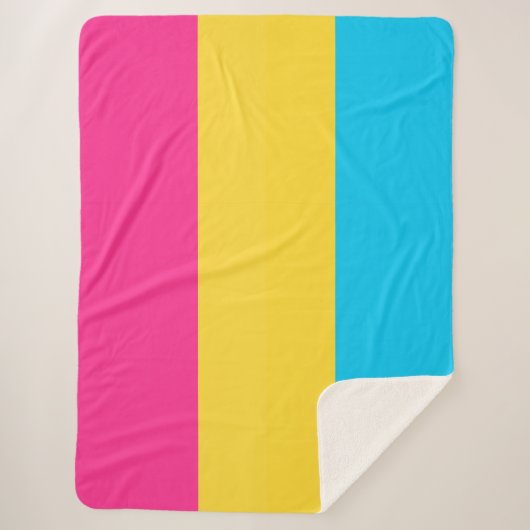 Pansexual Pride Sherpa Blanket Deken (Voorkant)