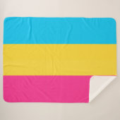 Pansexual Pride Sherpa Blanket Sherpa Deken (Voorkant (horizontaal))