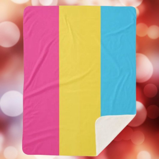 Pansexual Pride Sherpa Blanket Sherpa Deken