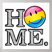 Pansexual Pride Smiling Flag Housewarming Poster (Voorkant)