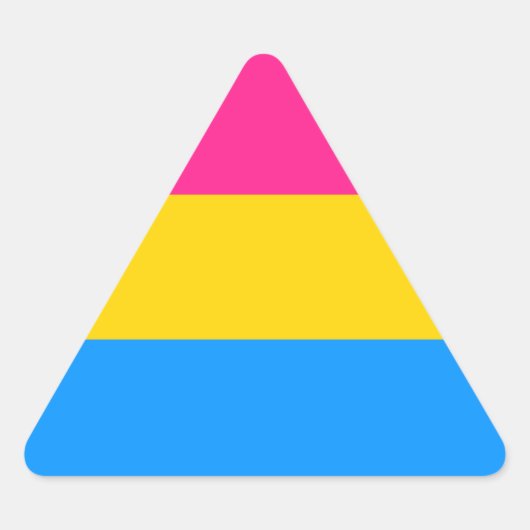 Pansexual Pride stickers - driehoeken (Voorkant)