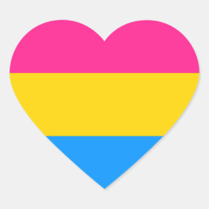 Pansexual Pride stickers - harten