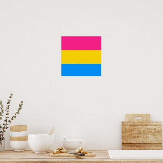 PANSEXUAL PRIDE STRIPES ONTWERP POSTER (Keuken)
