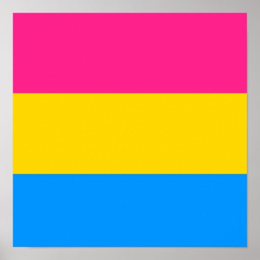 PANSEXUAL PRIDE STRIPES ONTWERP POSTER (Voorkant)