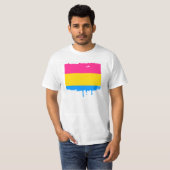 PANSEXUAL PRIDE STRIPES ONTWERP T-SHIRT (Voorkant volledig)