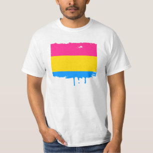 PANSEXUAL PRIDE STRIPES ONTWERP T-SHIRT