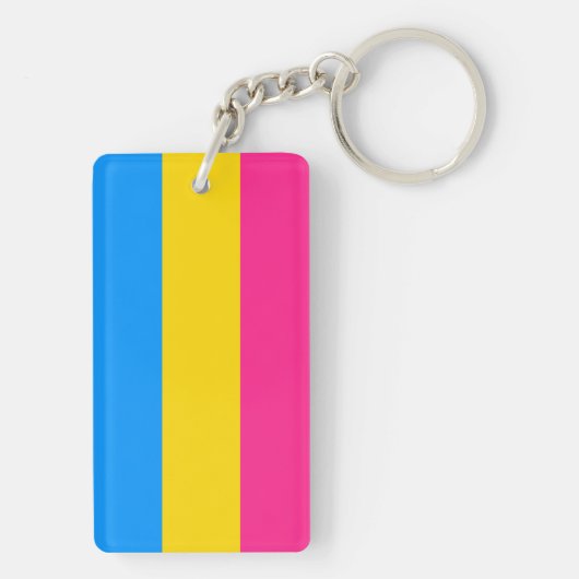 Pansexual Pride Stripes Sleutelhanger (achterkant)