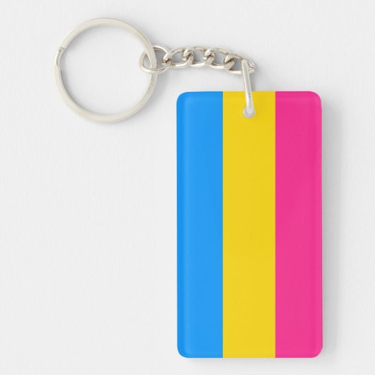 Pansexual Pride Stripes Sleutelhanger (Voorkant)