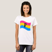 Pansexual Pride Symbol Wavy Flag T-shirt (Voorkant volledig)
