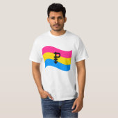 Pansexual Pride Symbol Wavy Flag T-shirt (Voorkant volledig)