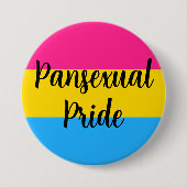 Pansexual Pride Vlag met bericht Ronde Button 7,6 Cm (Voorkant)