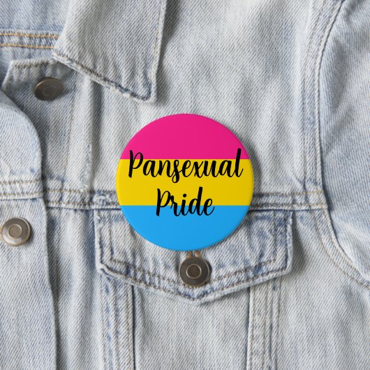 Pansexual Pride Vlag met bericht Ronde Button 7,6 Cm (In situ)